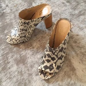 Vince Camuto snakeskin mule heels